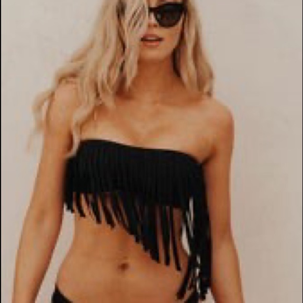 Boys+Arrows Jet Henri Strapless Bikini Top